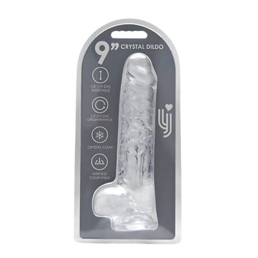 Loving Joy Crystal Clear Realistic Jelly Dong, exemplifying luxury with its meticulous design for those seeking the finest in adult play with a clear jelly dong.